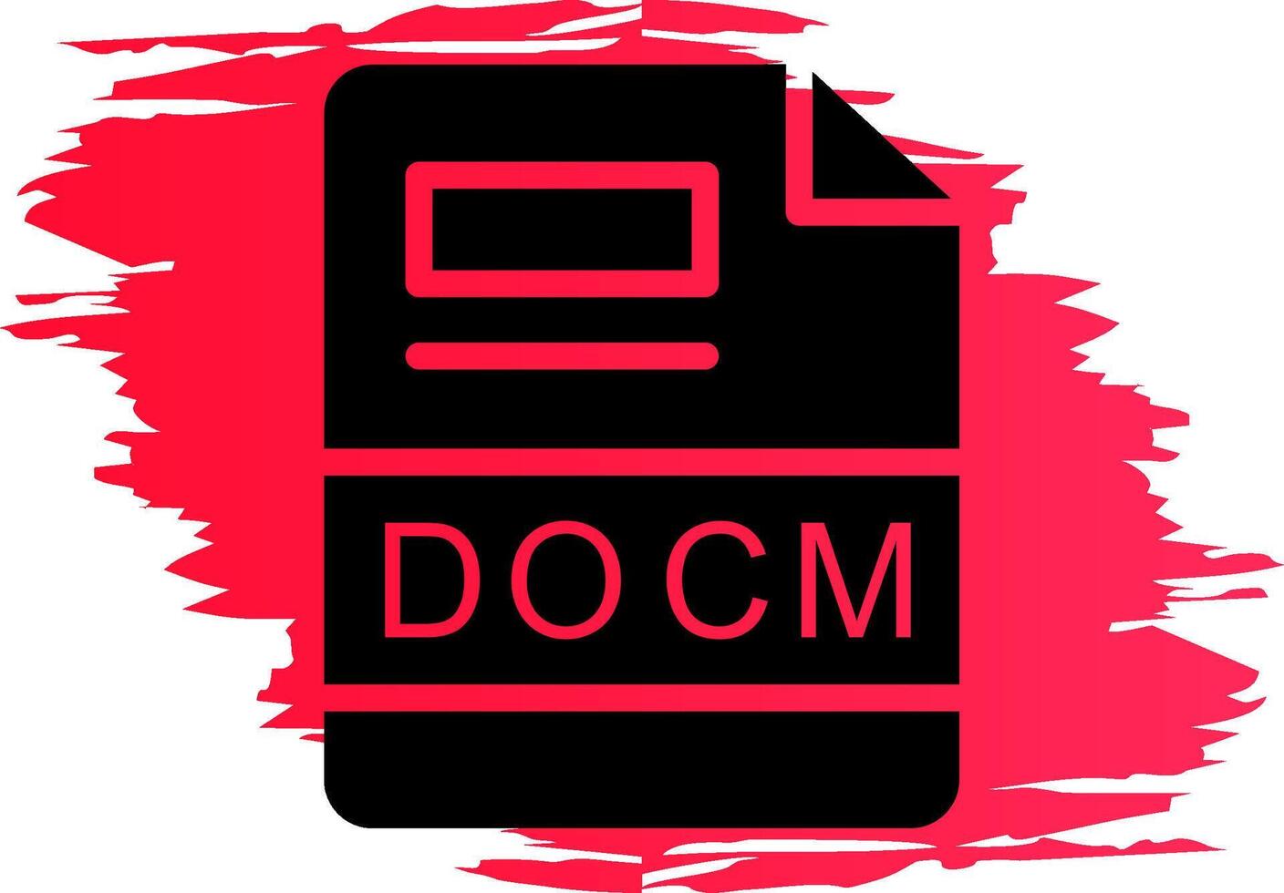 DOCM Creative Icon Design vector