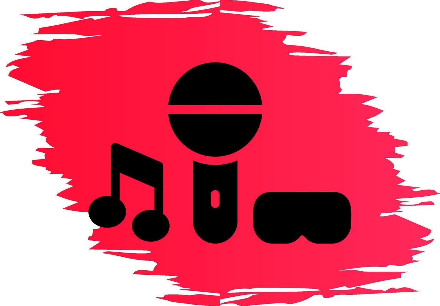 Virtual Concert Creative Icon Design vector