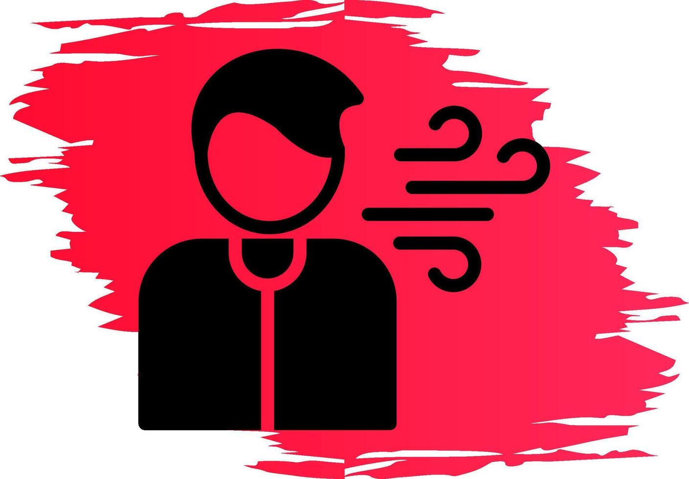 Shortness of Breath Creative Icon Design vector