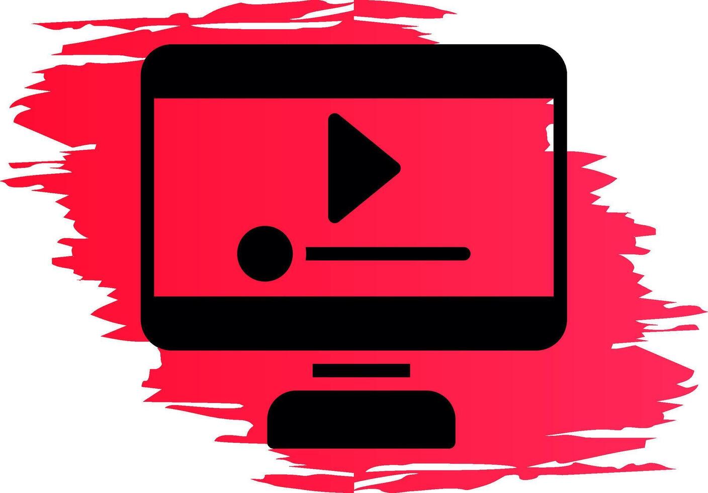 Video Player Creative Icon Design vector