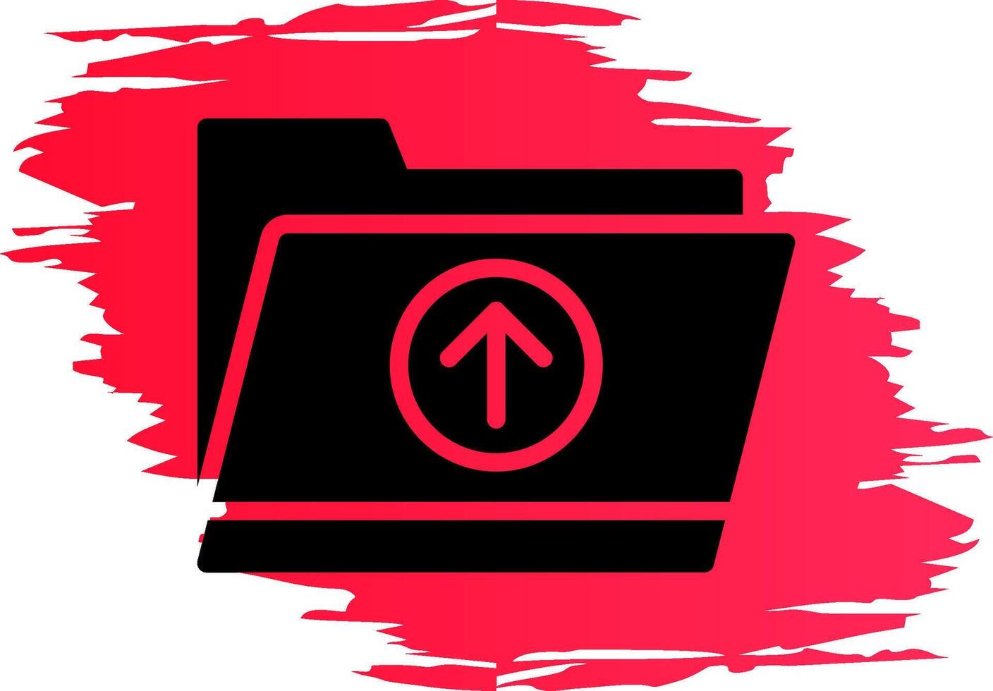 Upload Folder Creative Icon Design vector