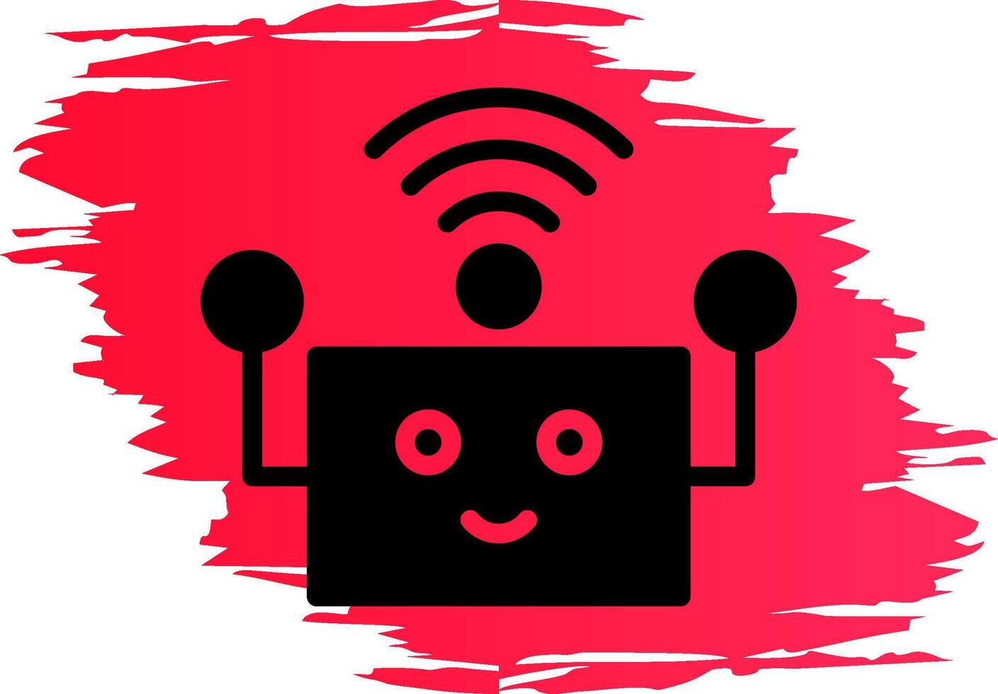 Robot Assistant Creative Icon Design vector