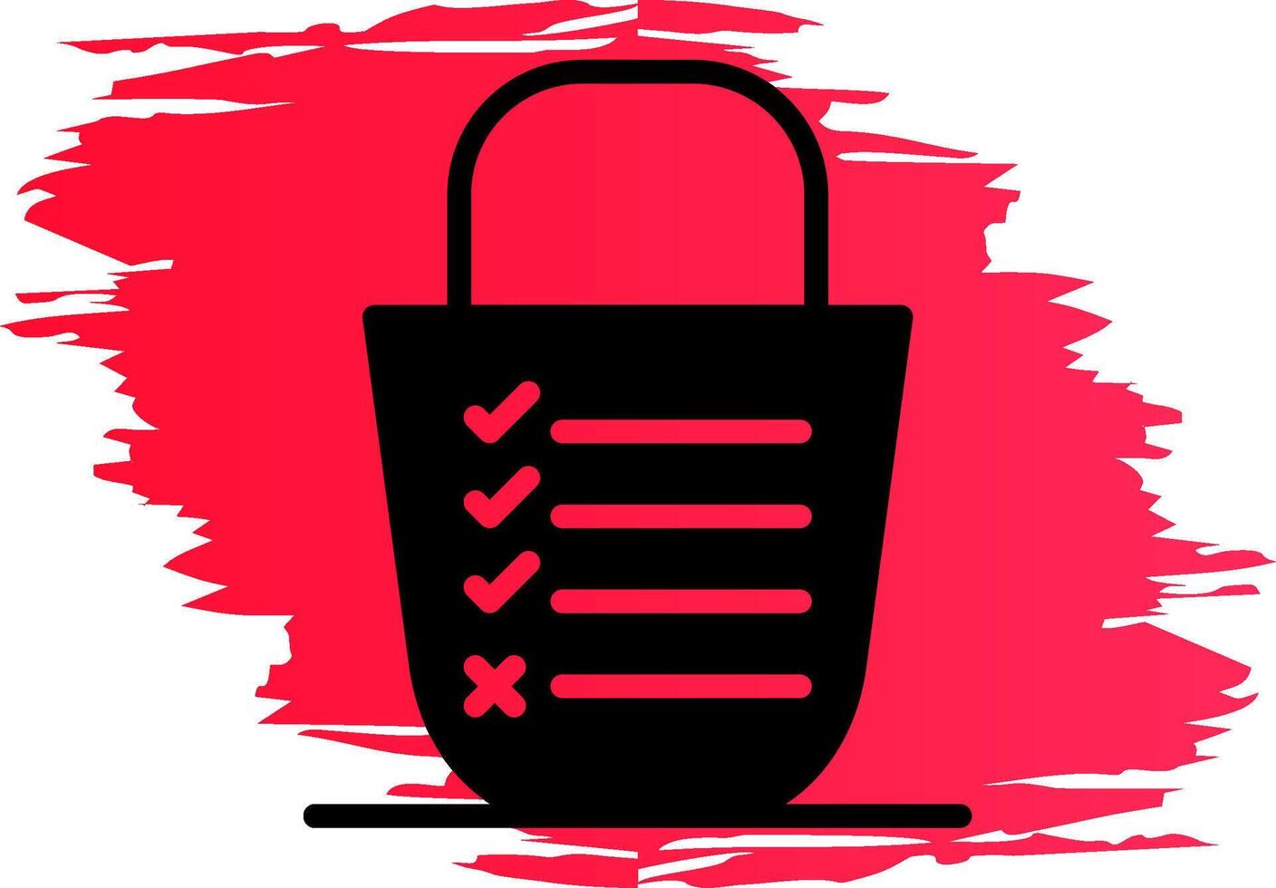 Bucket List Creative Icon Design vector