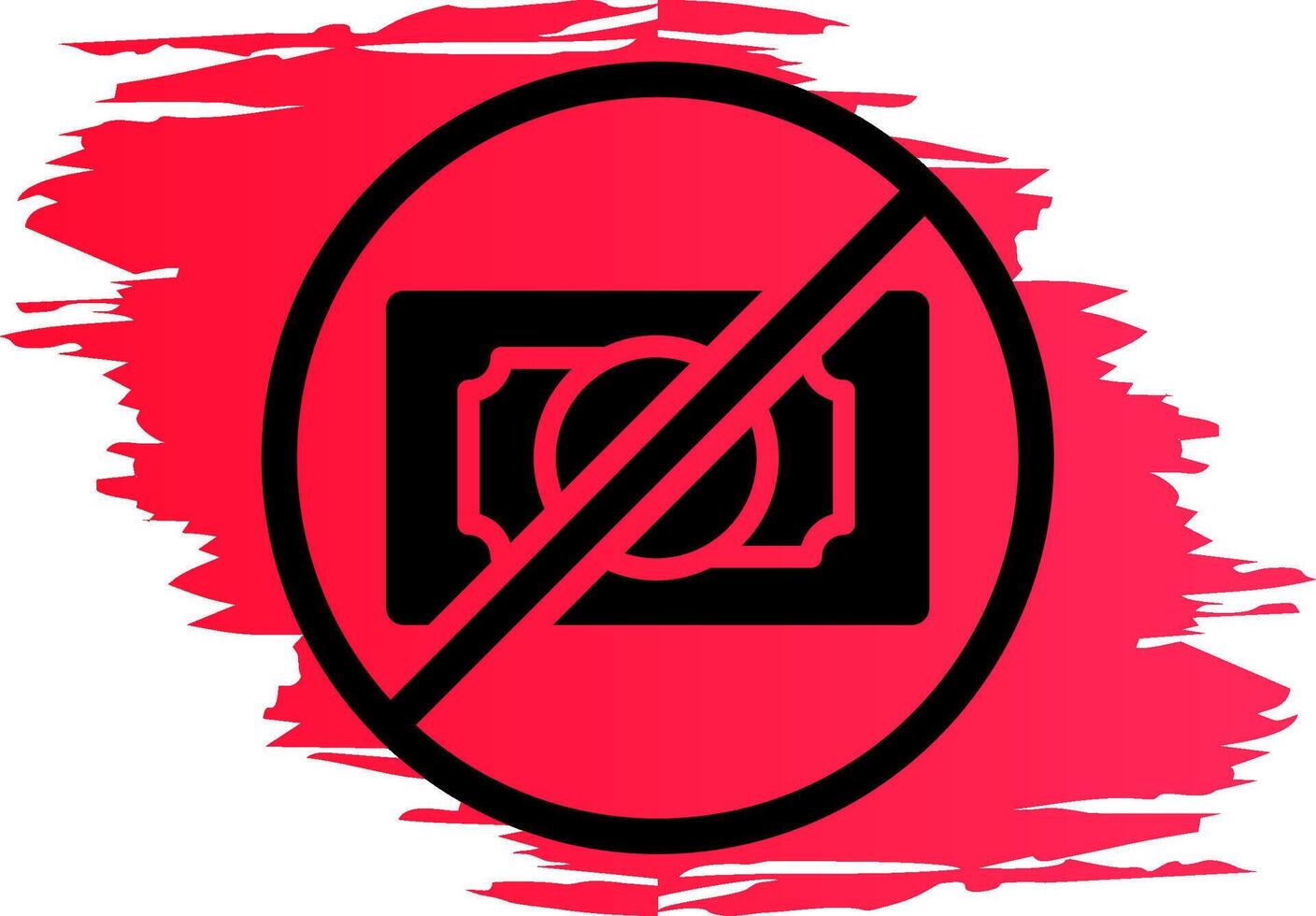No Money Creative Icon Design vector