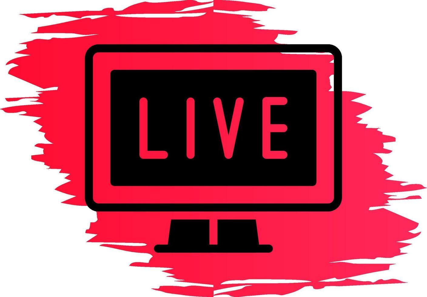 Live Streaming Creative Icon Design vector