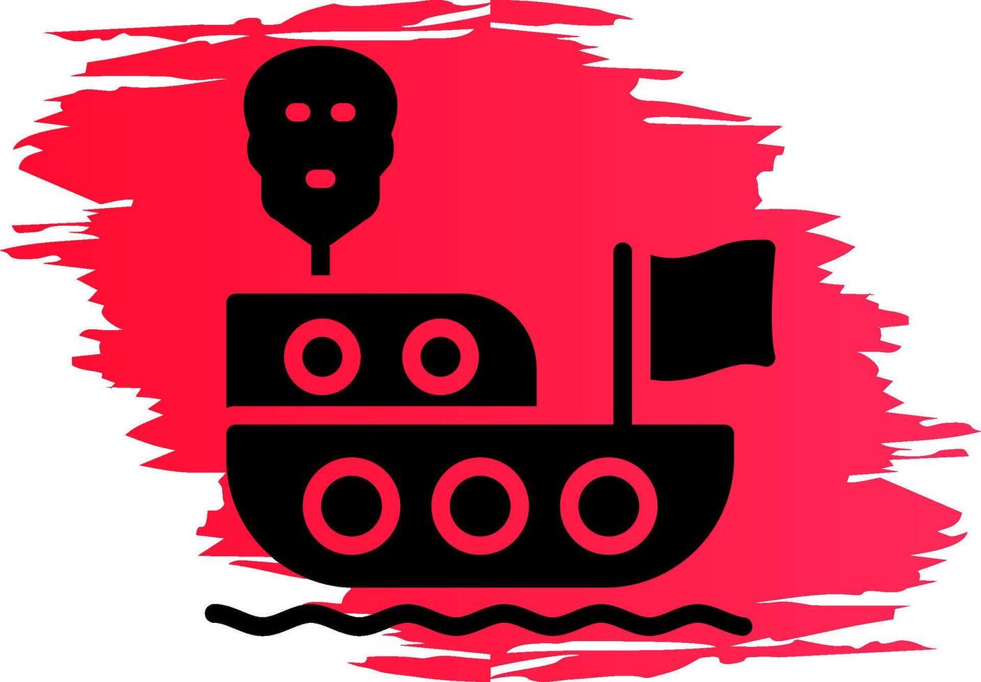 Pirates Ship Creative Icon Design vector