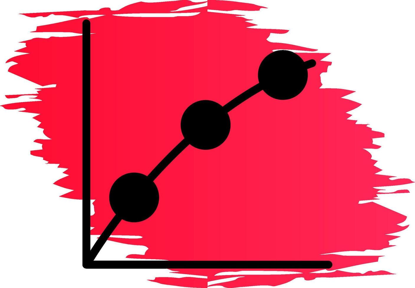Marked Scatter With Straight Lines Creative Icon Design vector