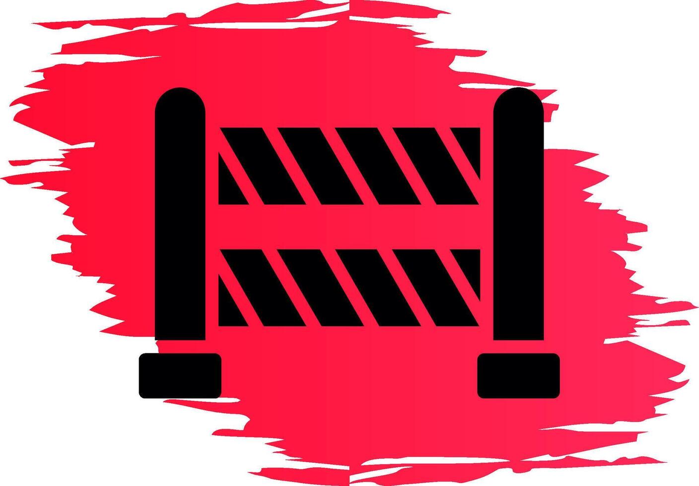 Road Blockade Creative Icon Design vector