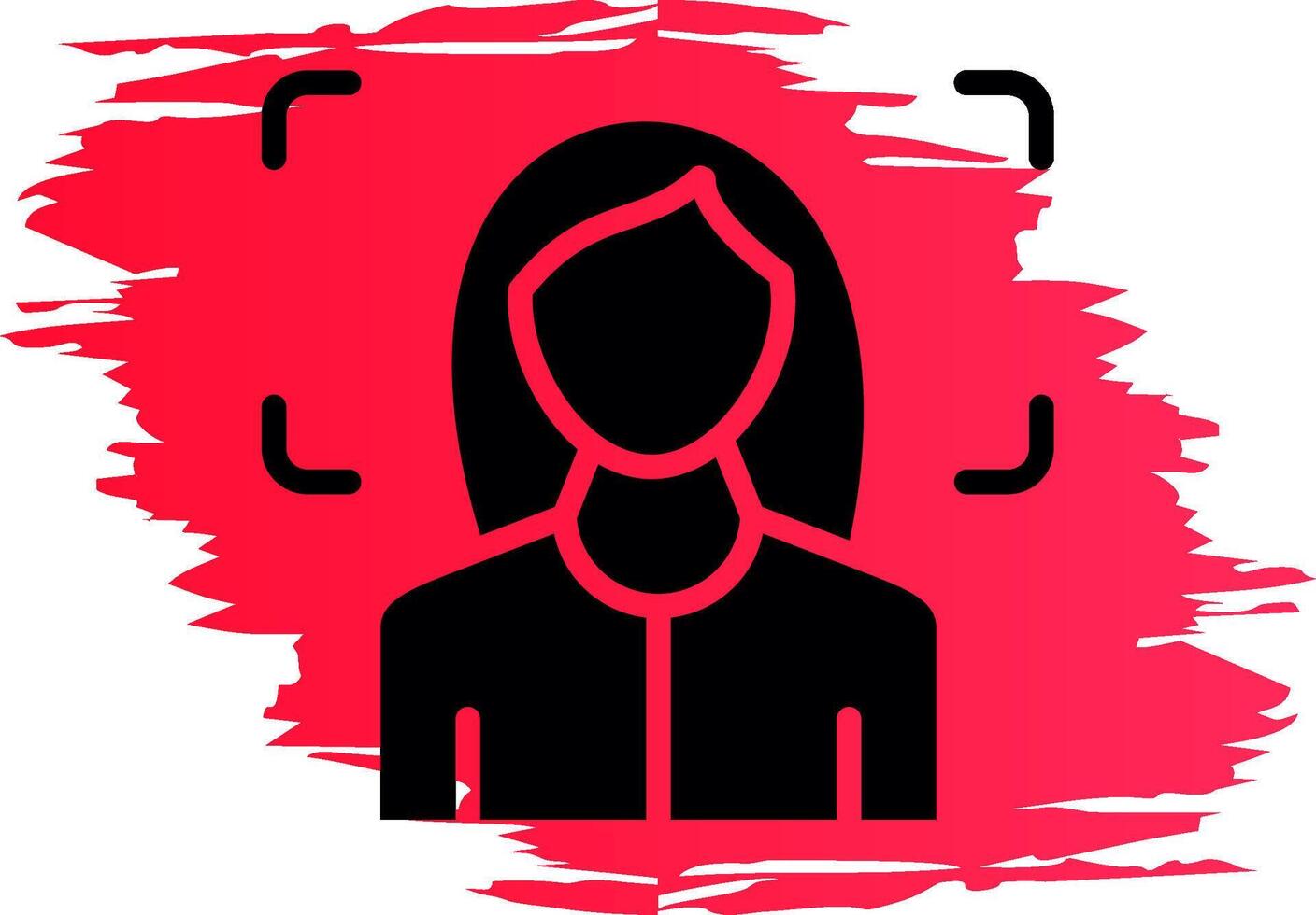 Facial Recognition Creative Icon Design vector