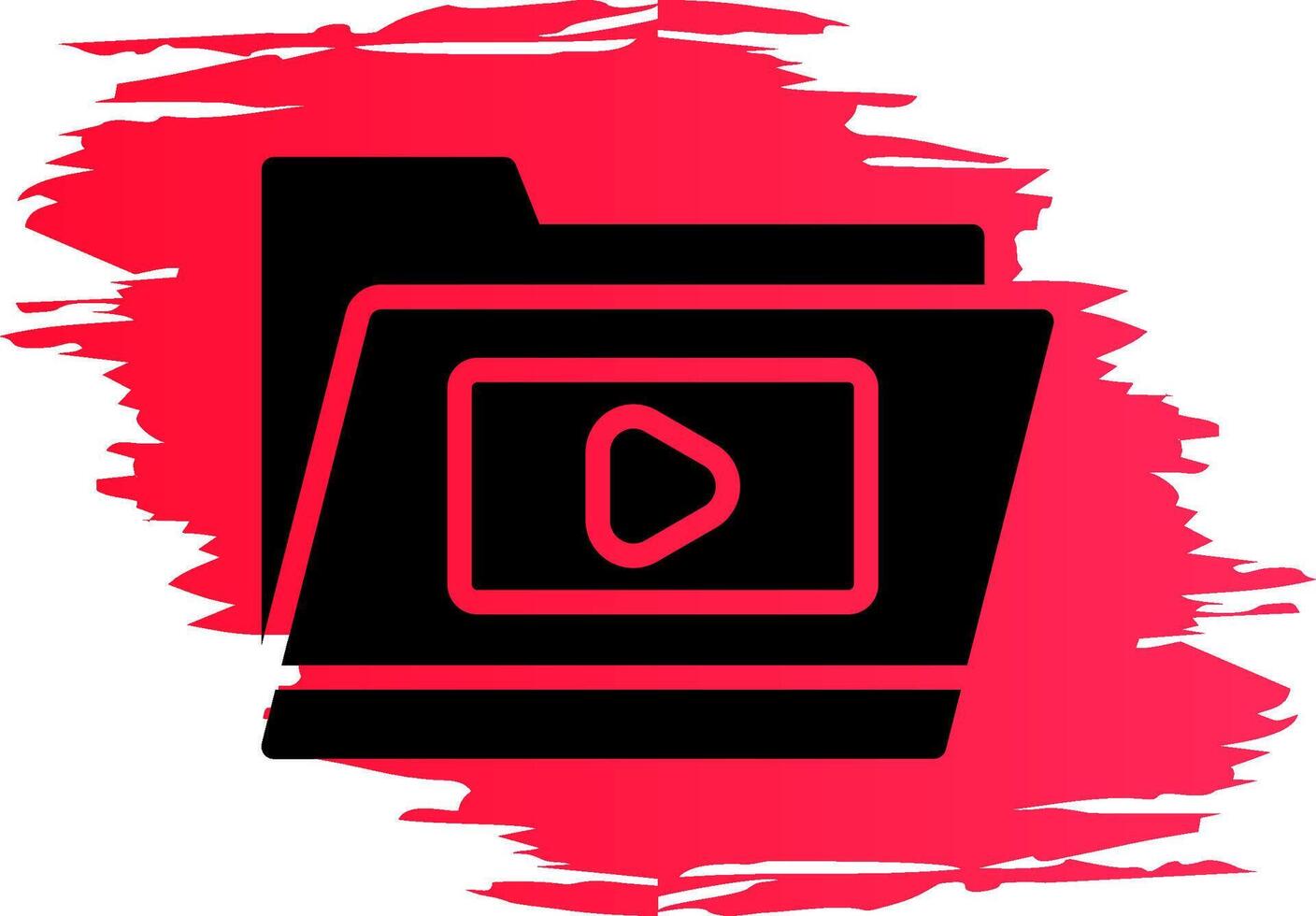 Video Folder Creative Icon Design vector