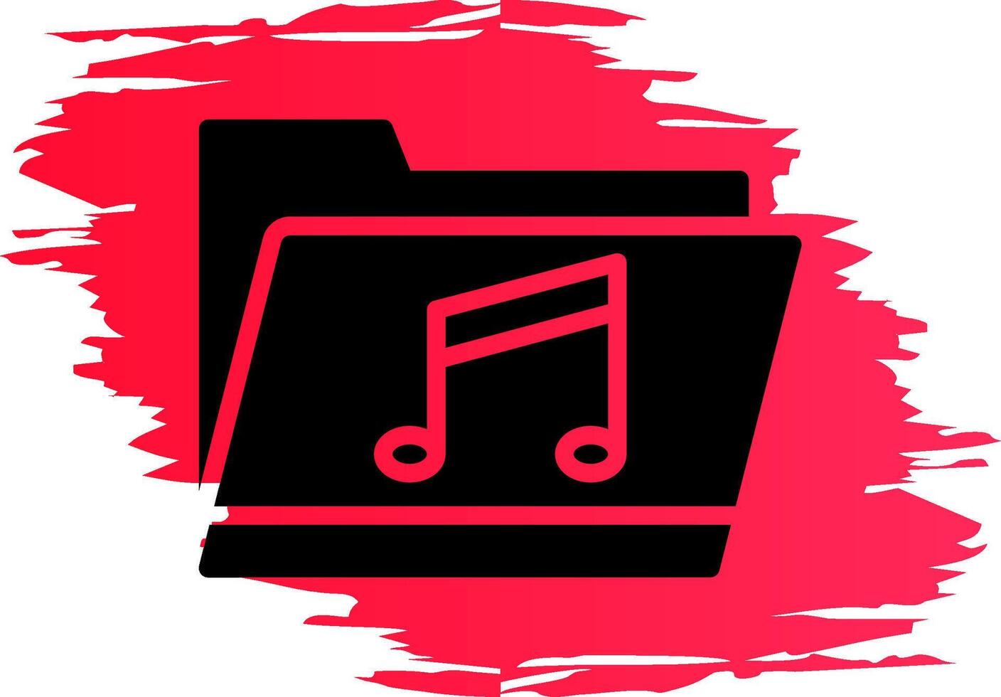 Music Folder Creative Icon Design vector