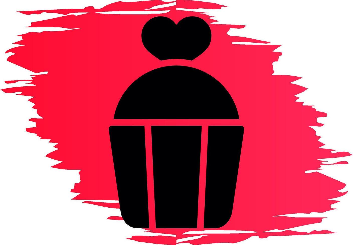 Valentines Cake Creative Icon Design vector