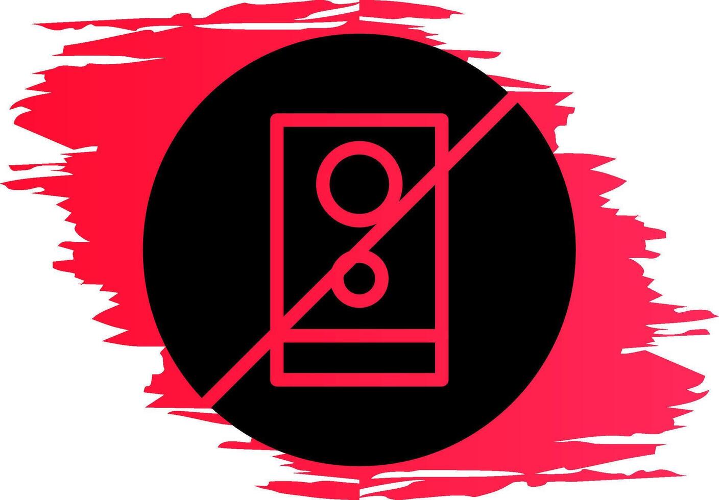 No Phone Creative Icon Design vector