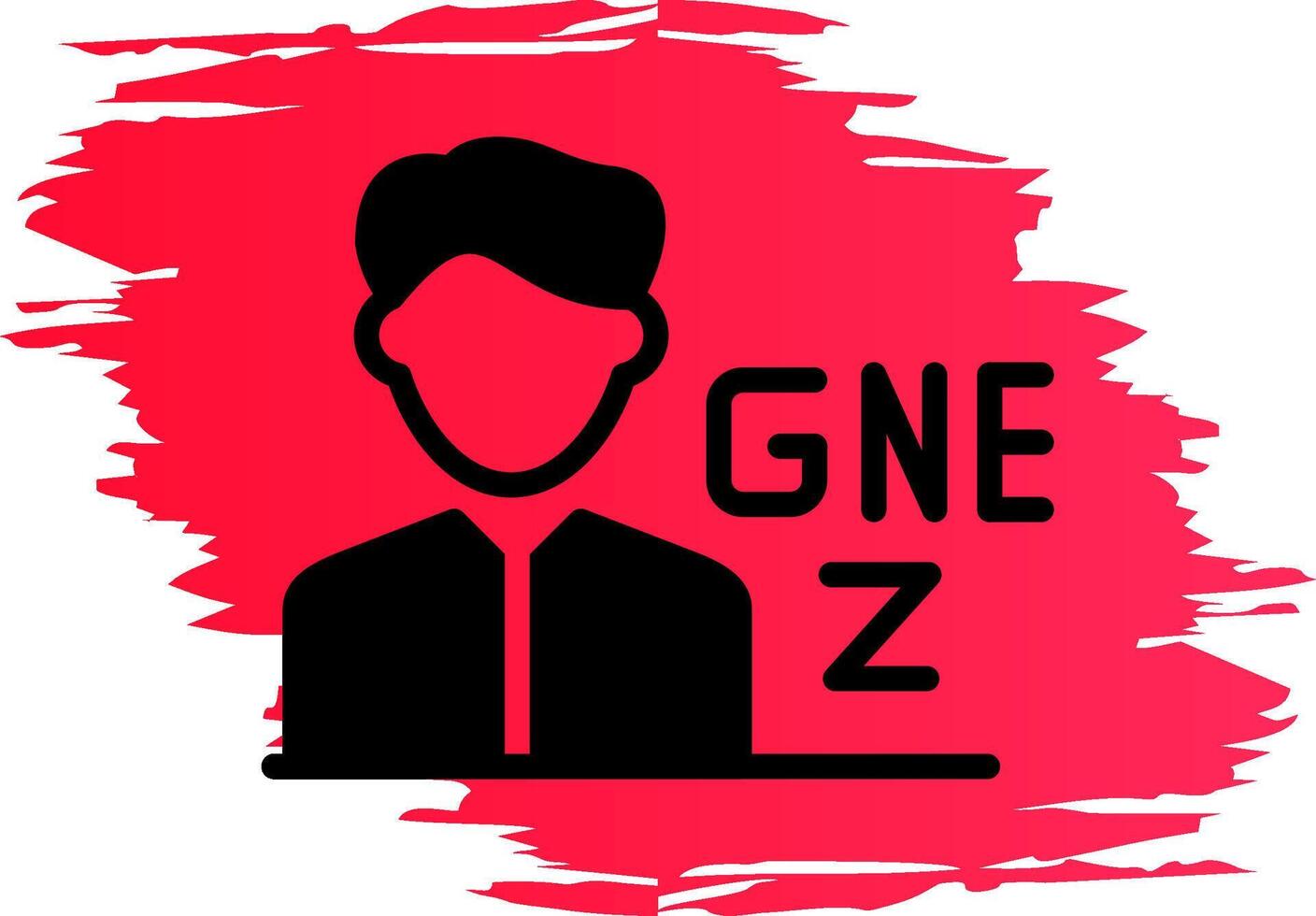 gen z masculino creativo icono diseño vector