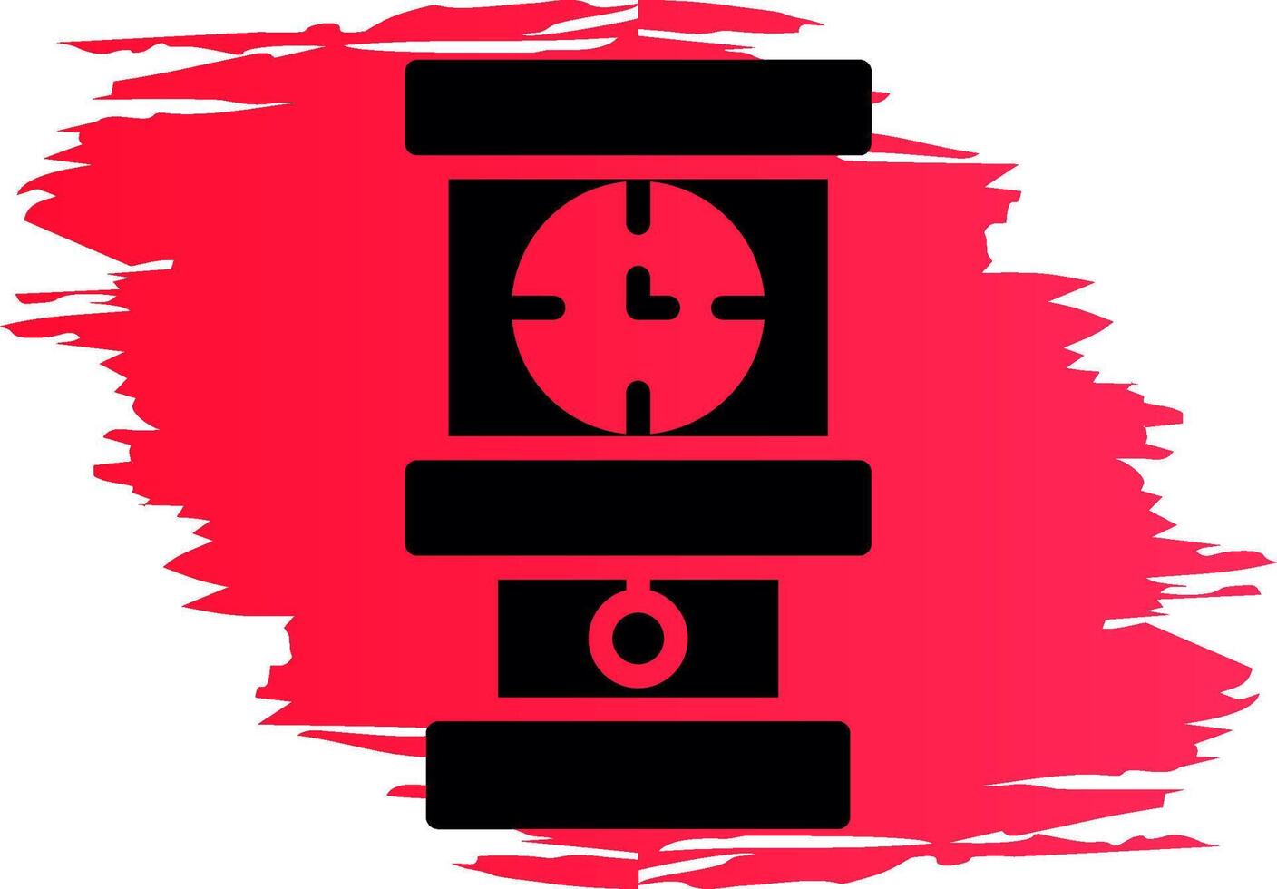 Grandfather Clock Creative Icon Design vector