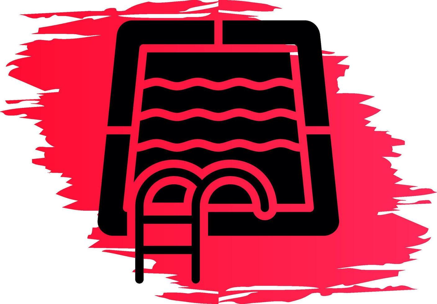 Swimming Pool Creative Icon Design vector