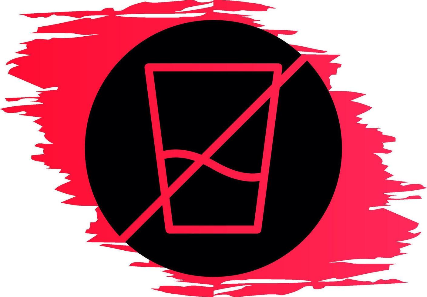 No Soft Drink Creative Icon Design vector