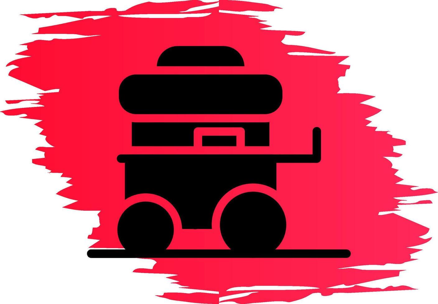 Food Cart Creative Icon Design vector