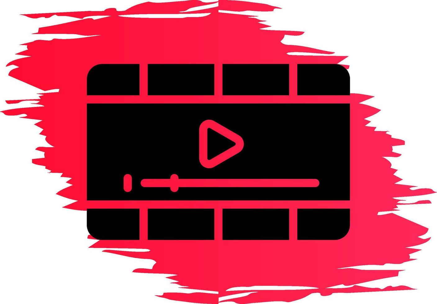 Video Player Creative Icon Design vector
