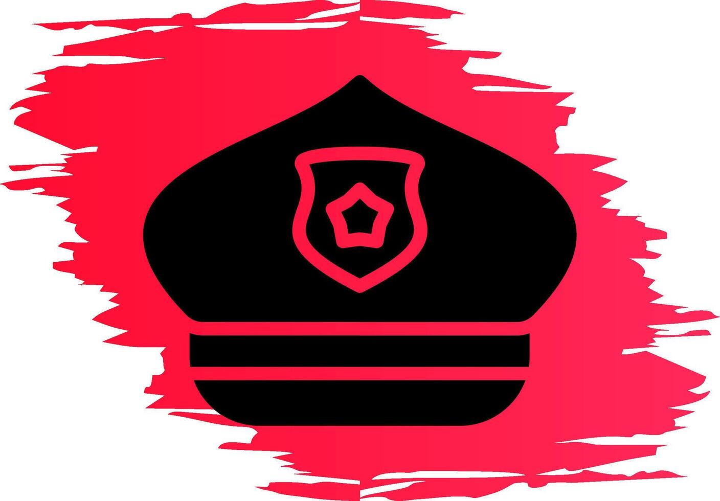 policía sombrero creativo icono diseño vector