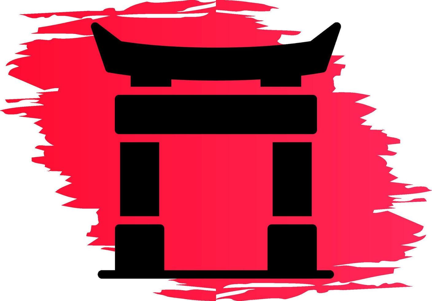 Torii Gate Creative Icon Design vector