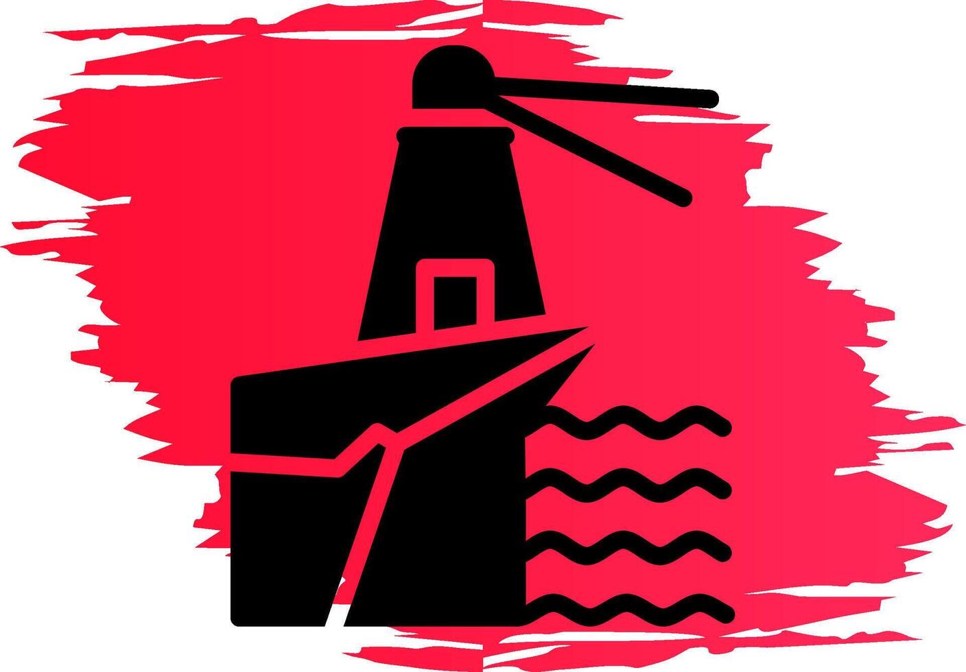 Lighthouse Landscape Creative Icon Design vector