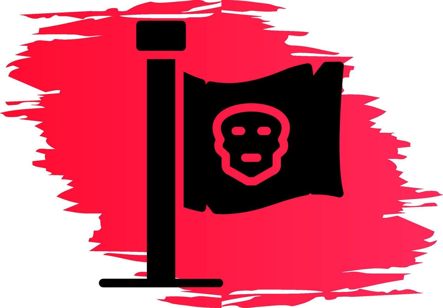 Pirates Flag Creative Icon Design vector