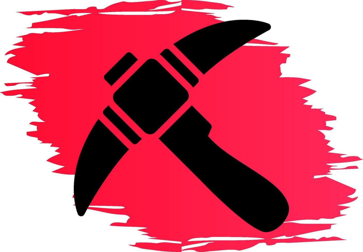 Pickaxe Creative Icon Design vector