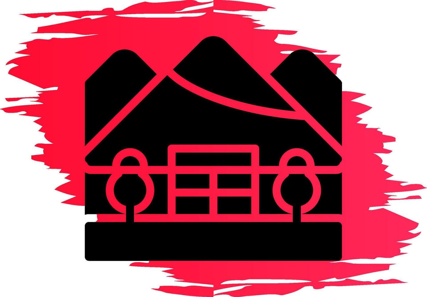 Igloo Landscape Creative Icon Design vector
