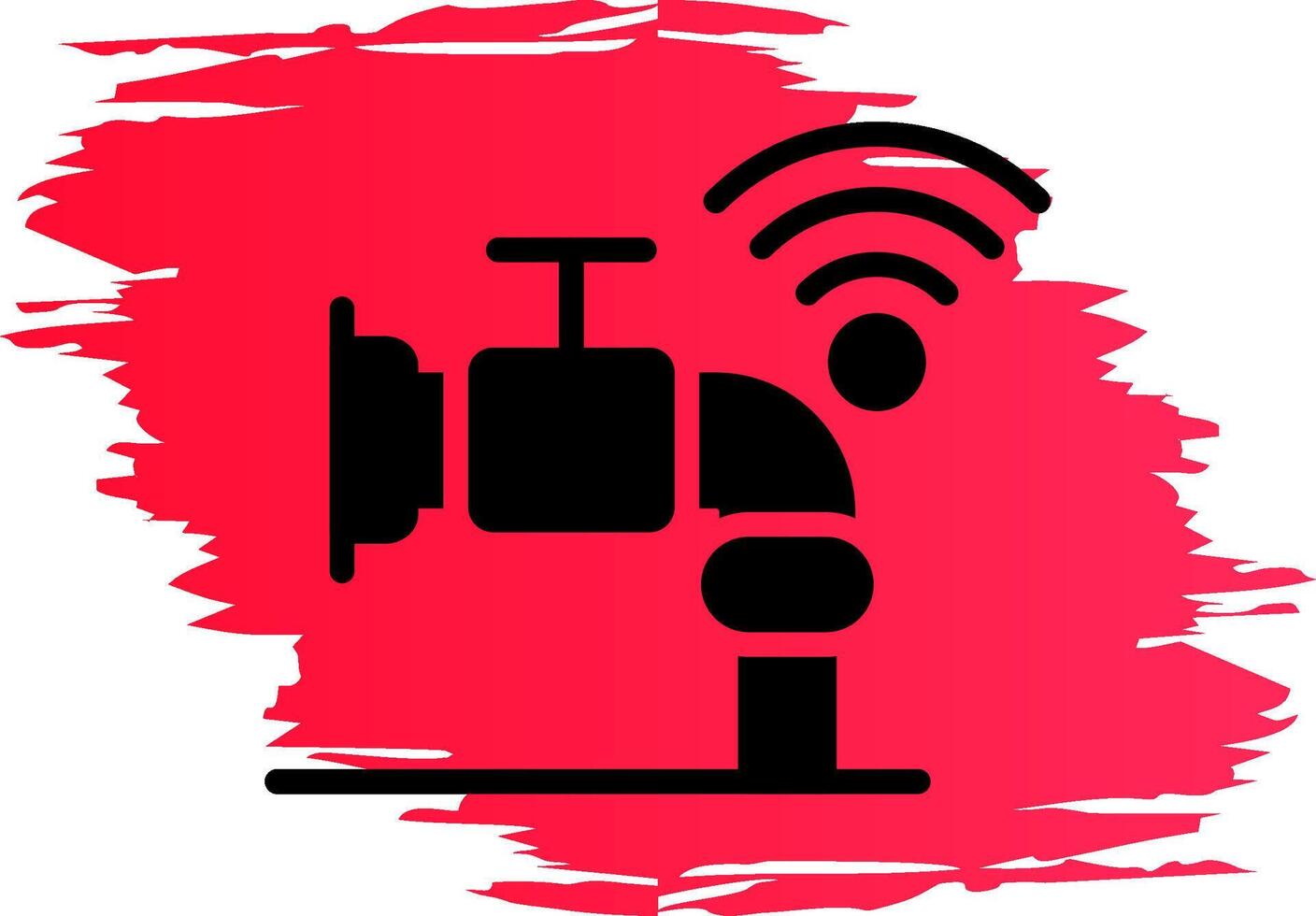 Smart Water Sensor Creative Icon Design vector