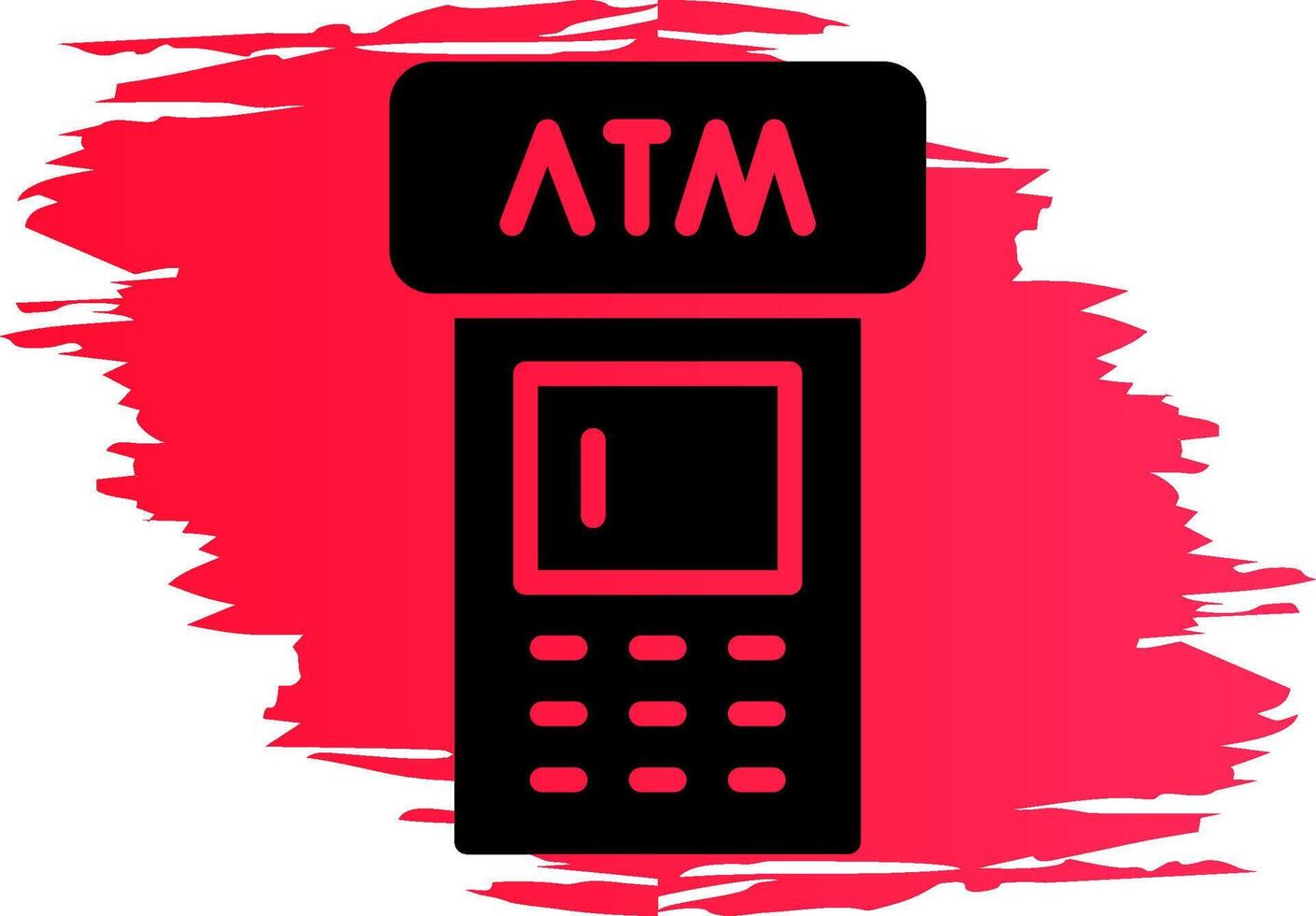 ATM Machine Creative Icon Design vector