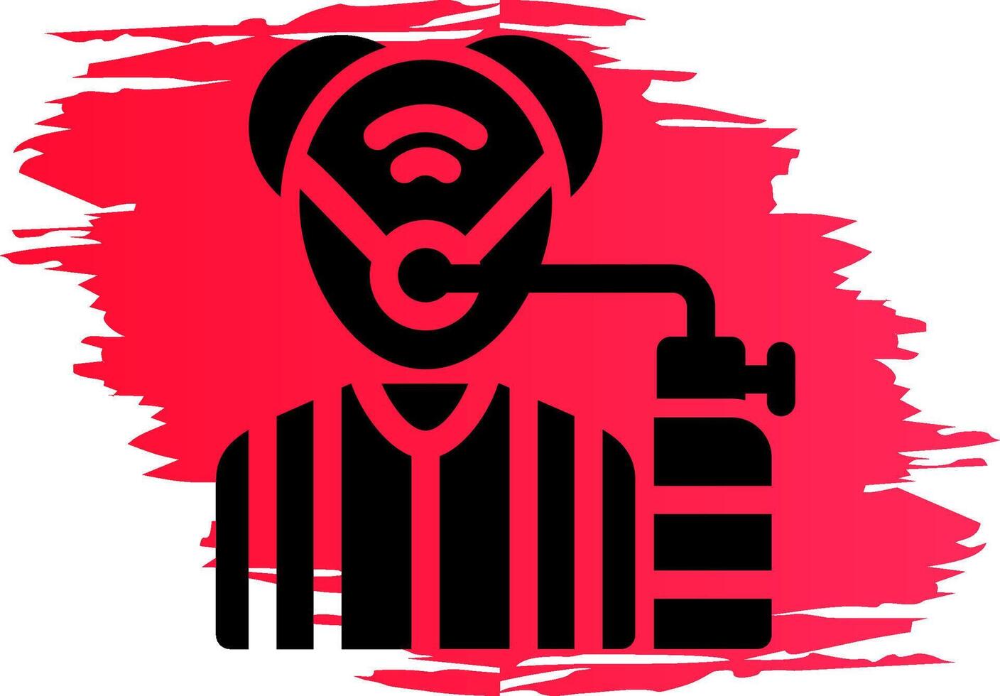Oxygen Mask Creative Icon Design vector