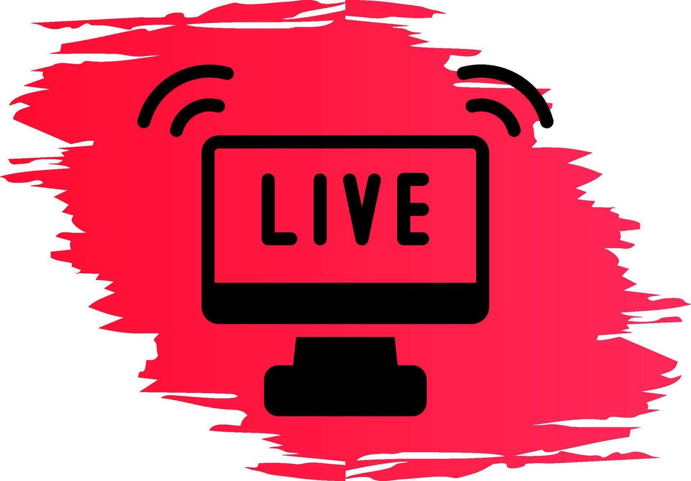 Live Streaming Creative Icon Design vector