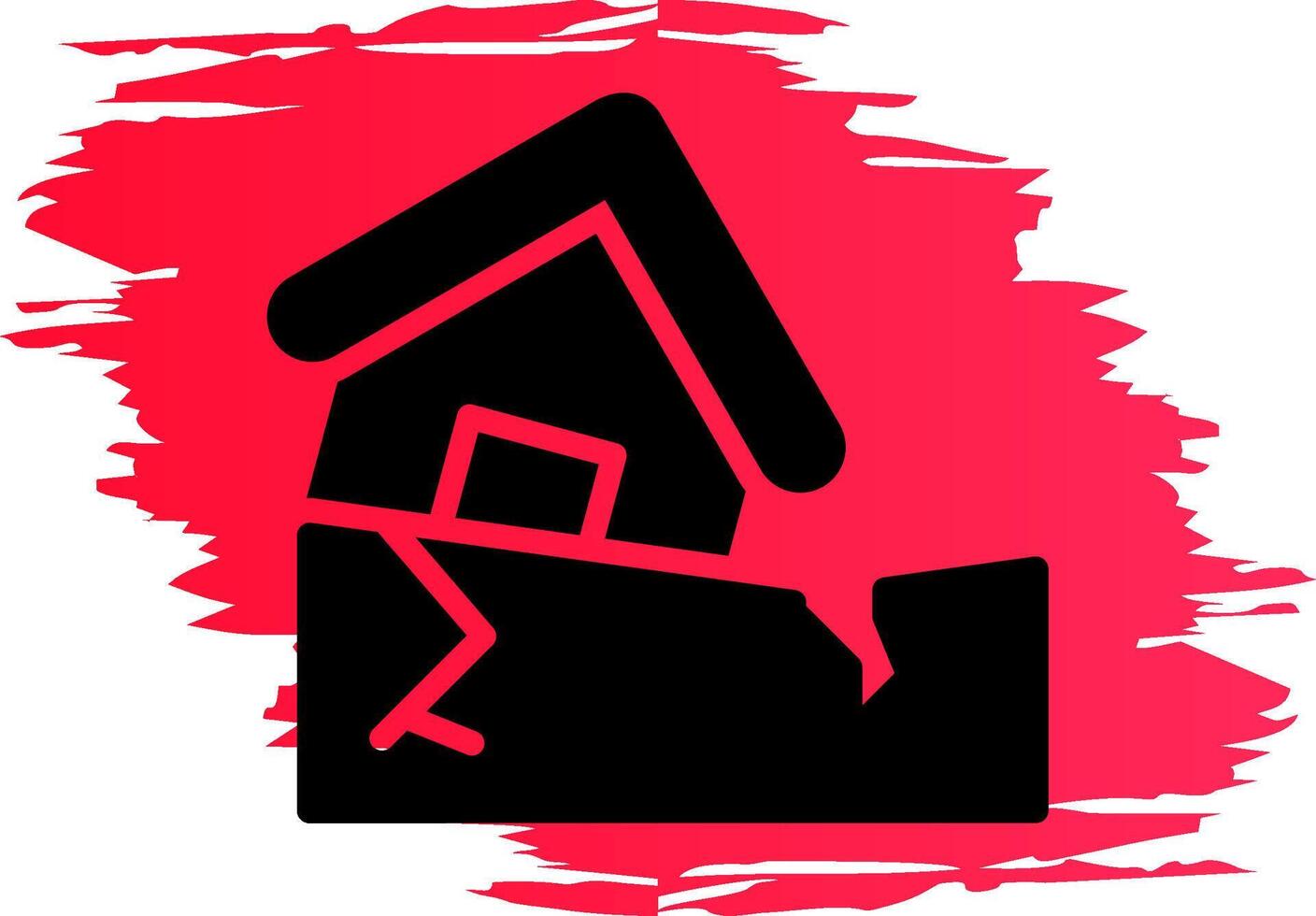 Earthquake Creative Icon Design vector