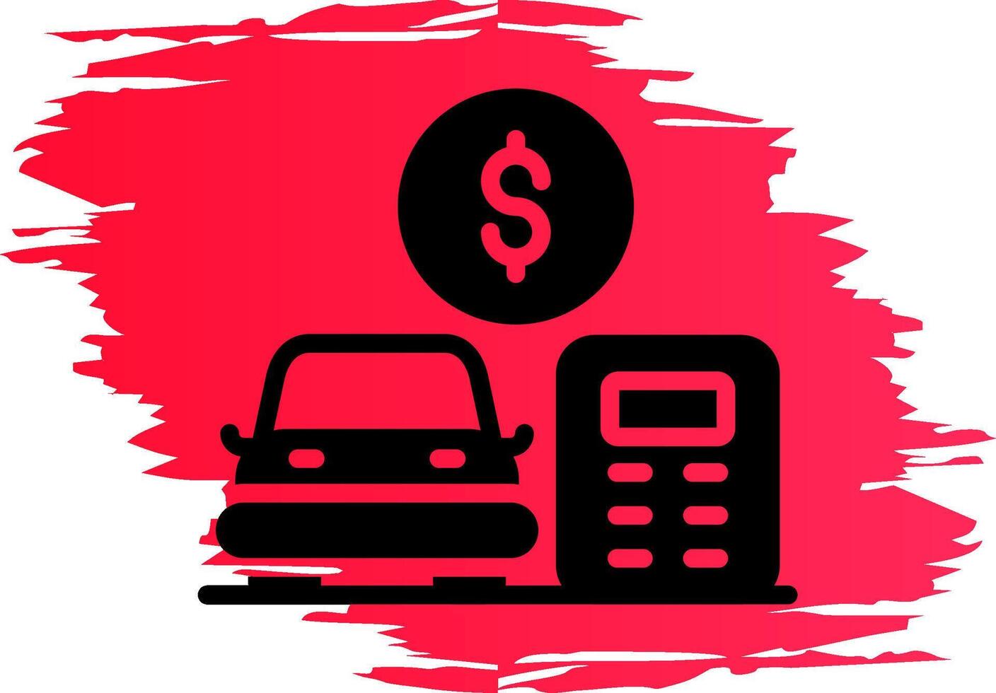 Car Loan Calculator Creative Icon Design vector