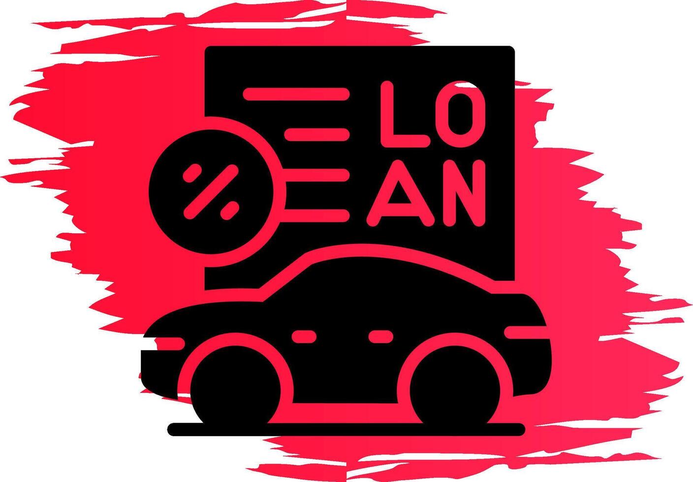 Car Loan Creative Icon Design vector