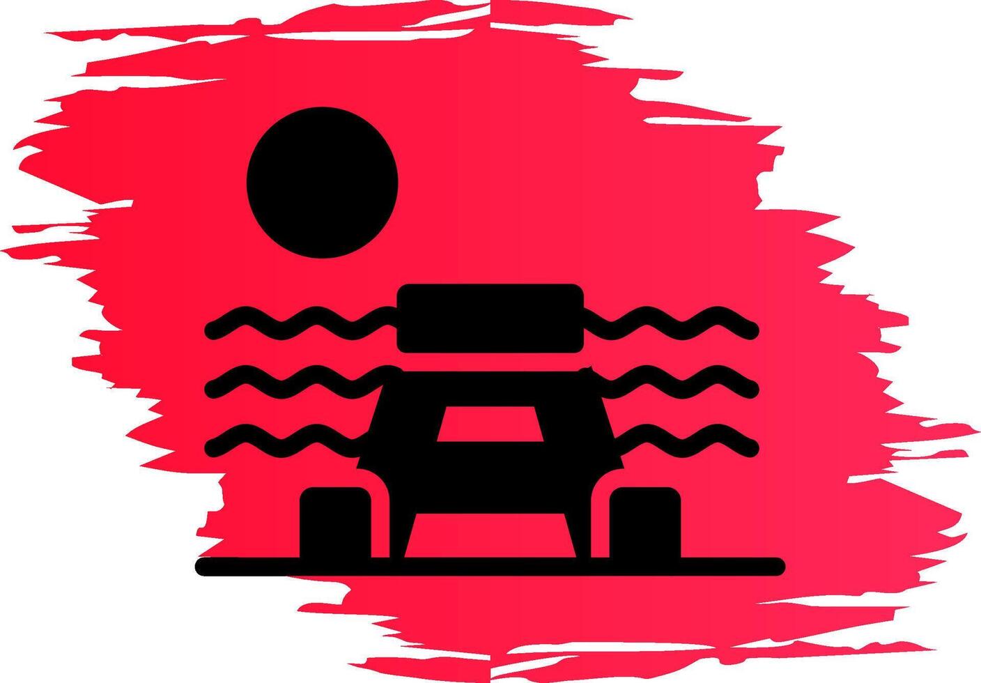Dock Landscape Creative Icon Design vector