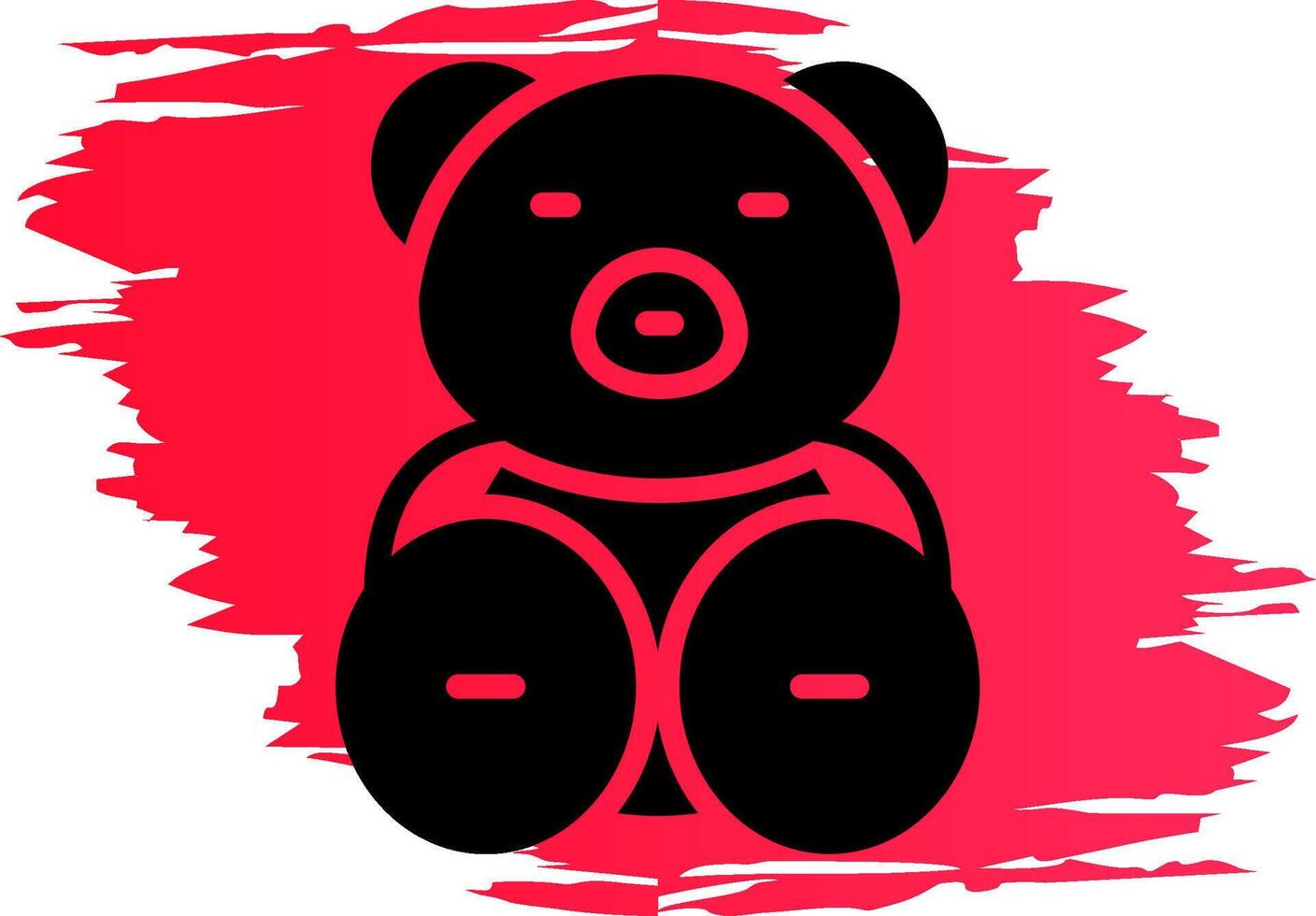 Teddy Bear Creative Icon Design vector