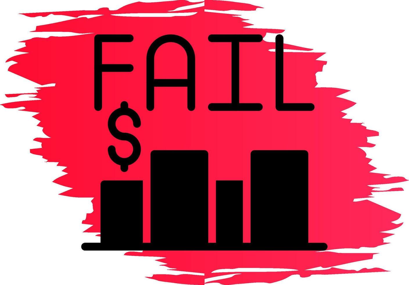 Business Fail Creative Icon Design vector