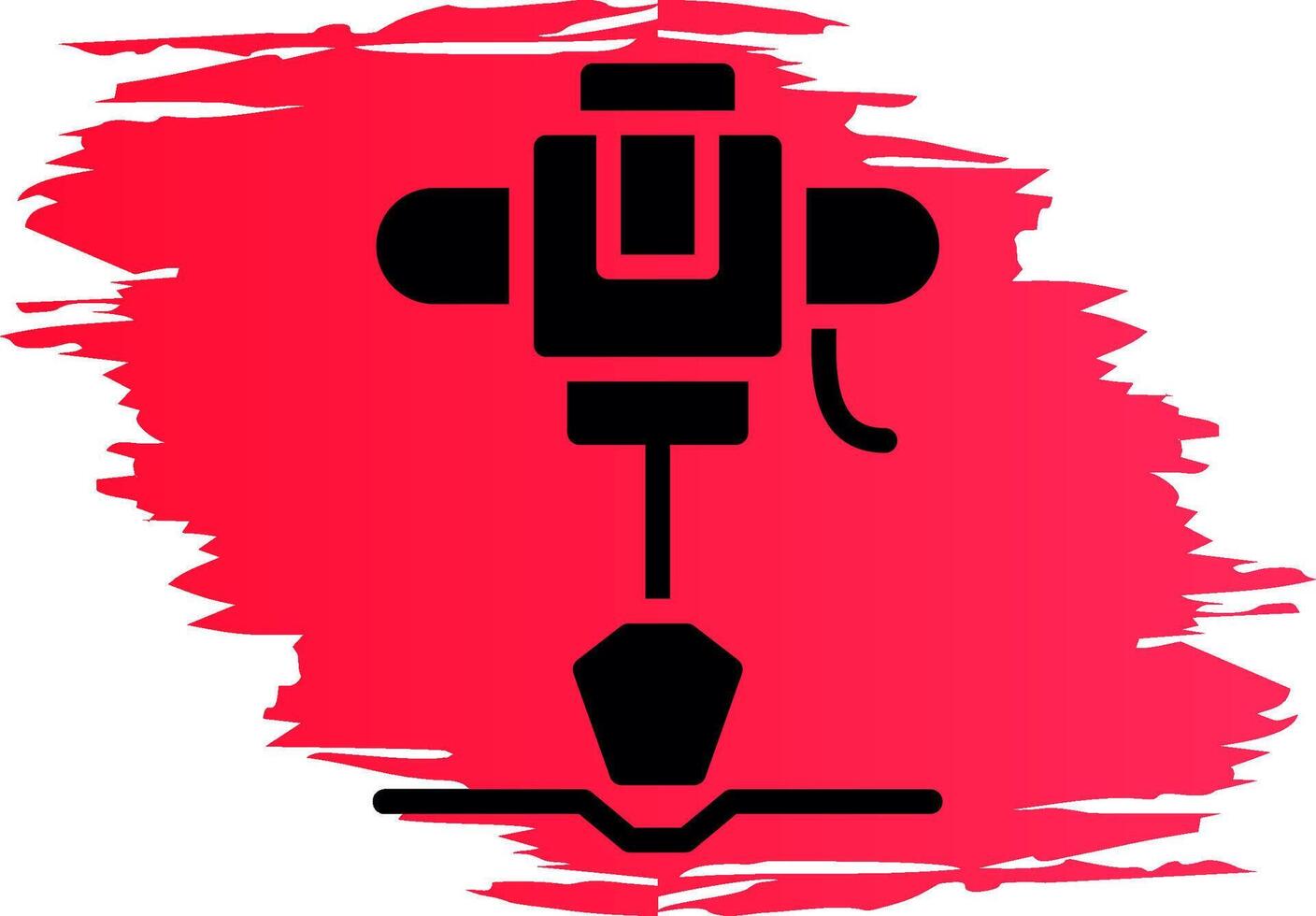 Road Drill Creative Icon Design vector