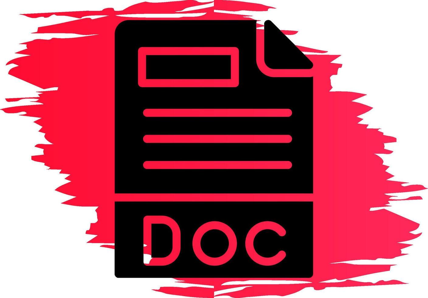 Doc File Format Creative Icon Design vector