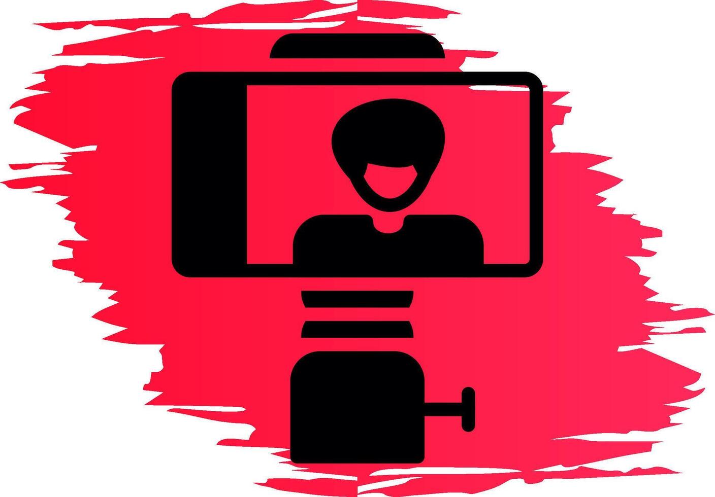 Selfie Stick Creative Icon Design vector