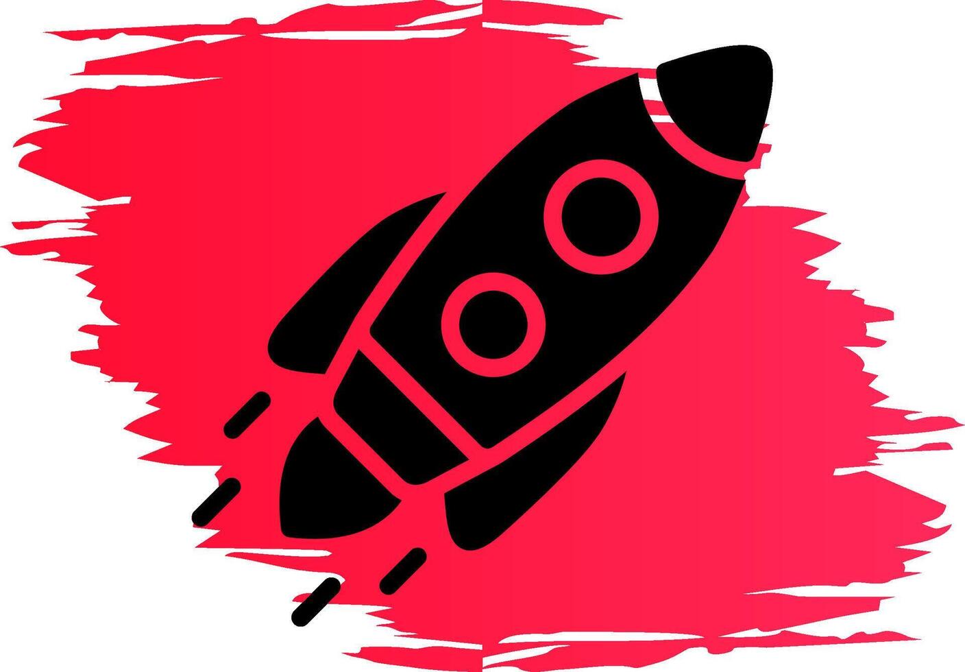 Inclined Rocket Creative Icon Design vector