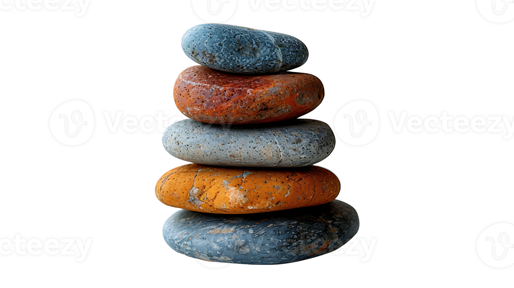 AI generated Stone stack on a transparent background png