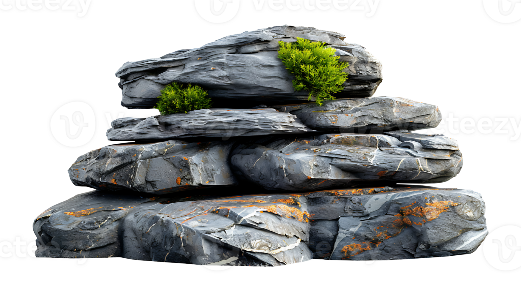 AI generated Stone stack on a transparent background png