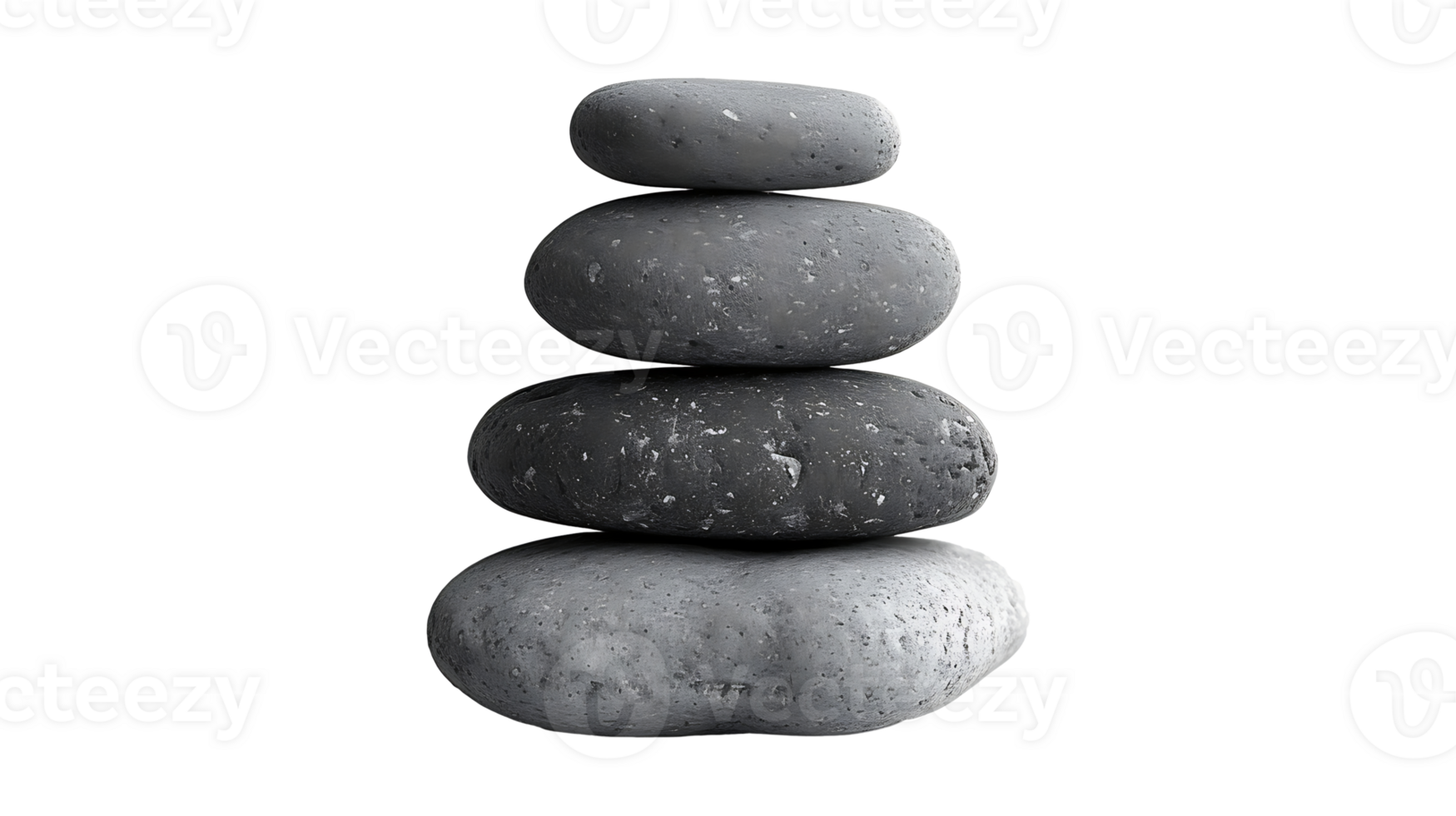 AI generated Stone stack on a transparent background png