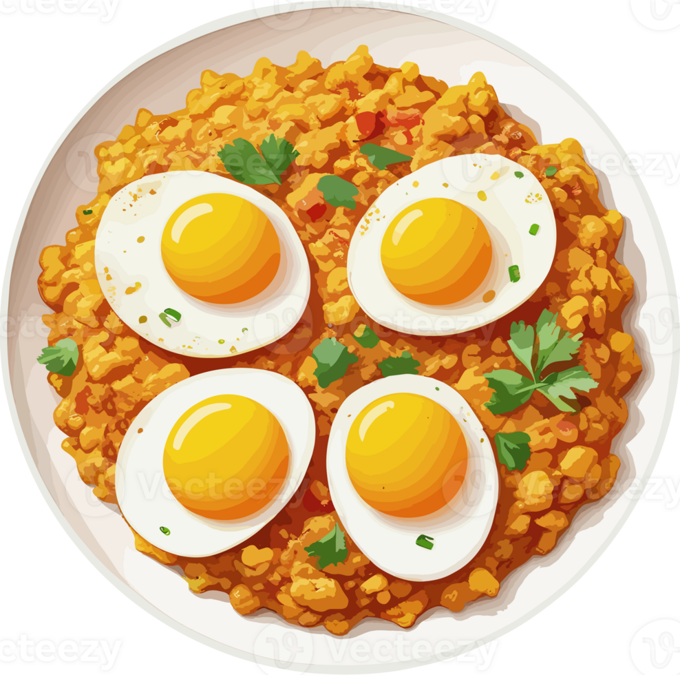 AI generated Eggs in small bowl, isolated illustration on transparent background png, design element for farm, cooking ingredient, food and health png