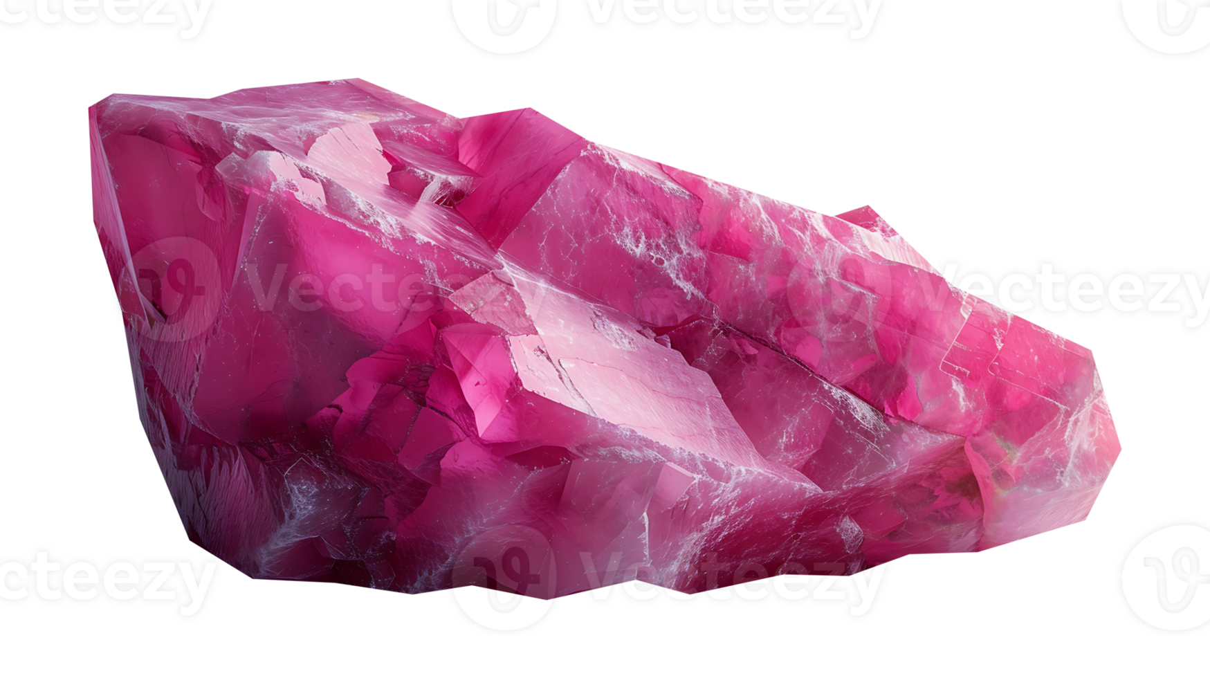 AI generated Pink color stone on a transparent background. Stone png