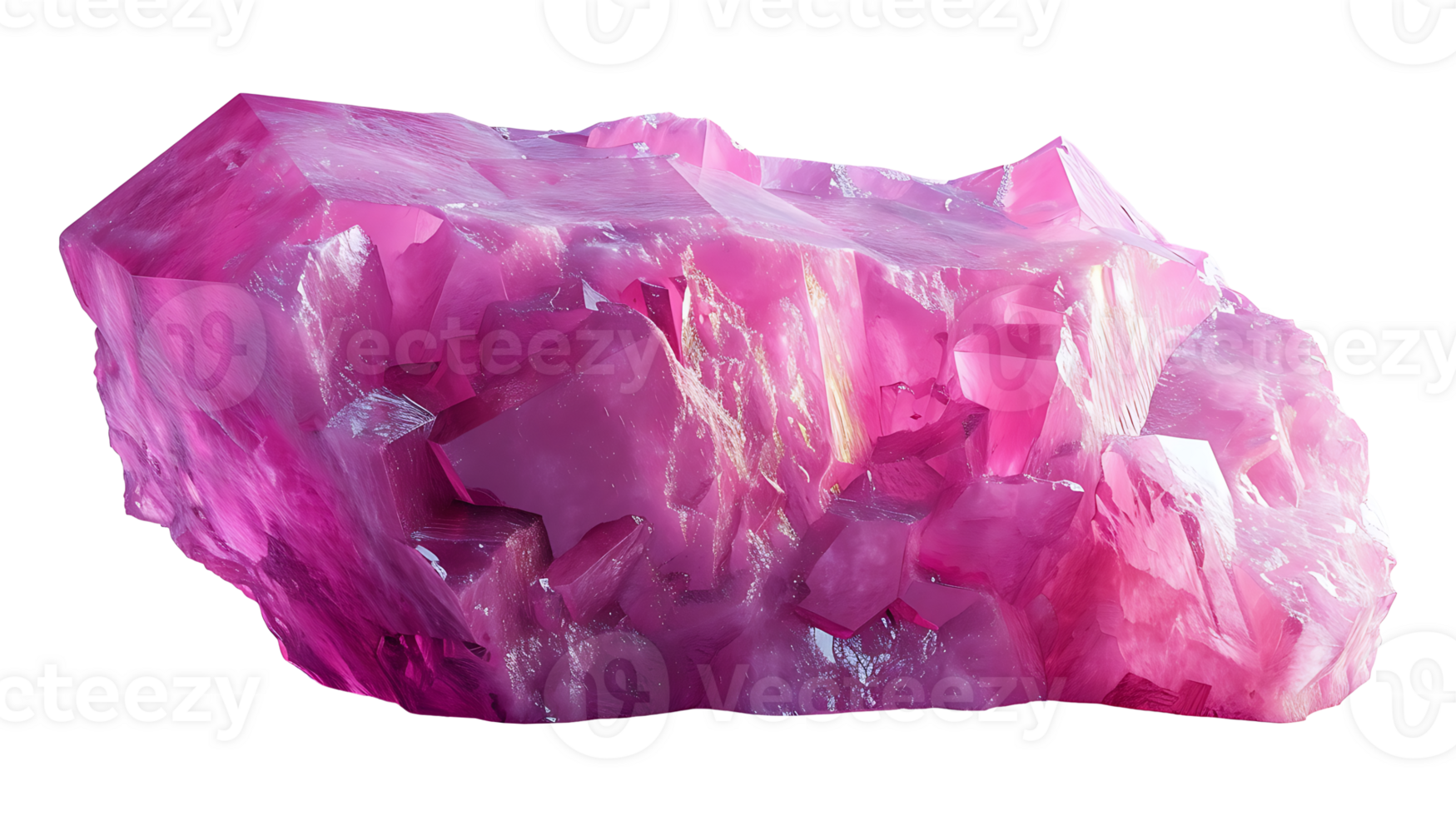 AI generated Pink color stone on a transparent background. Stone png