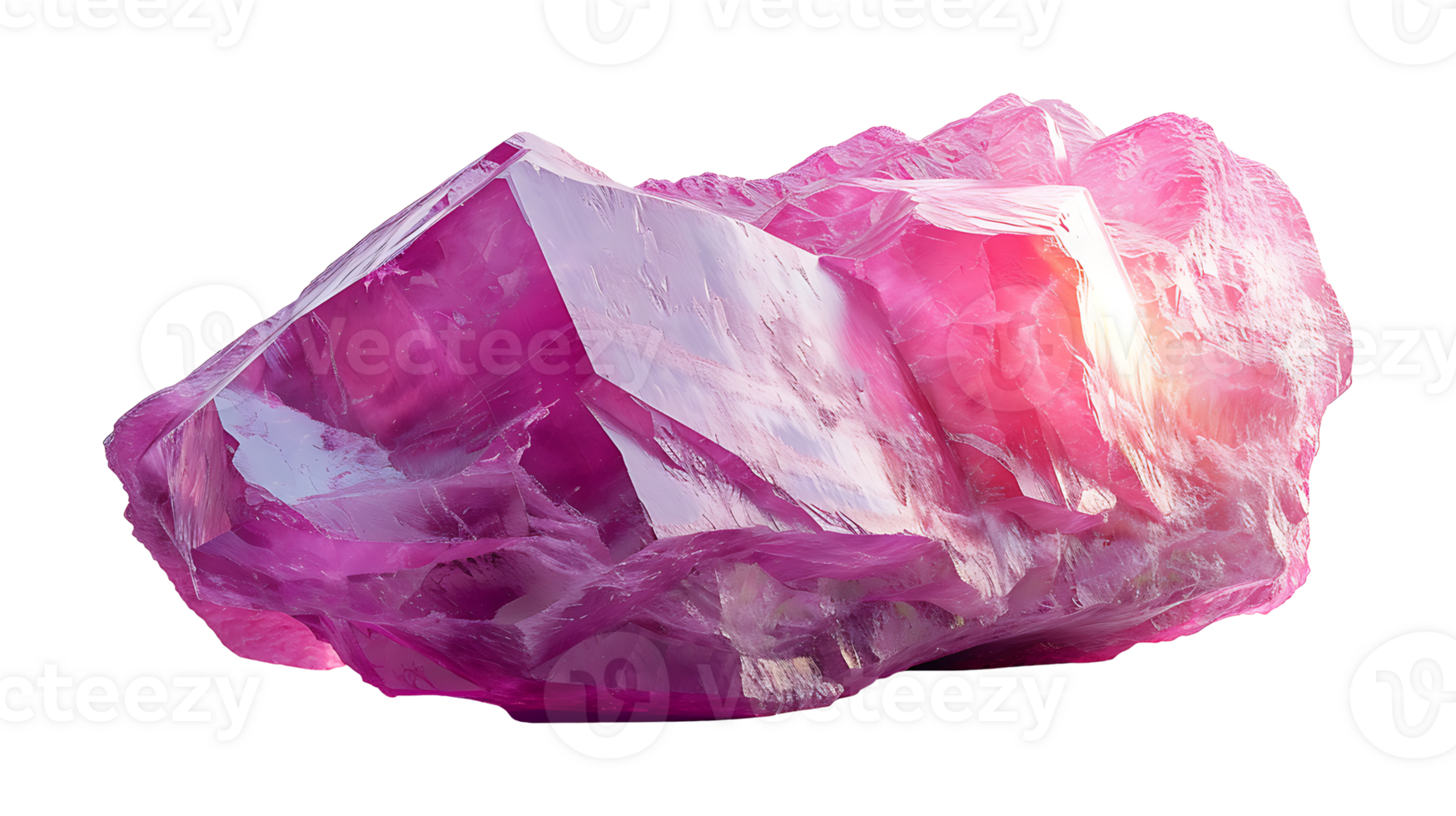 AI generated Pink color stone on a transparent background. Stone png